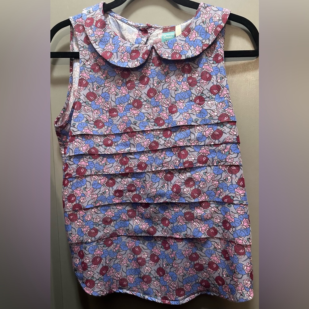 Matilda Jane Size S Floral Sleeveless Top Pre-owned